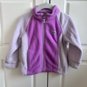 Columbia Girls Two-Tone Lavender and Purple Fleece Jacket
